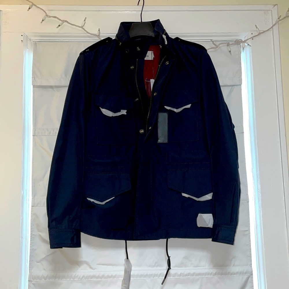 Coach Navy camo jacket NWT